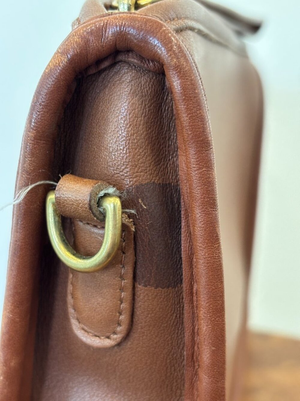 Vintage Coach Bag Purse #9968 Mitchell Leather Zip Top - British Tan - Picture 9 of 15
